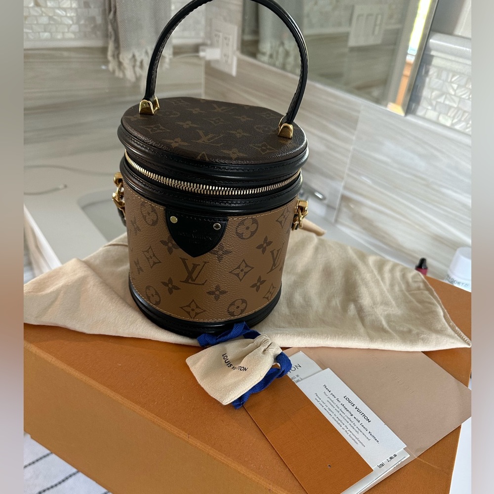 Louis Vuitton 'Cannes' tophandle monogram leather handbag in excellent condition